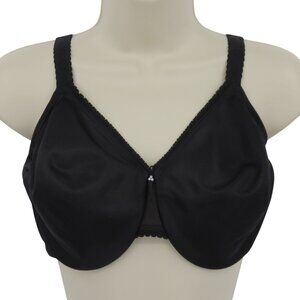 Wacoal 36DD 857109 Simple Shaping Minimizer Bra Solid Black Underwire Unlined